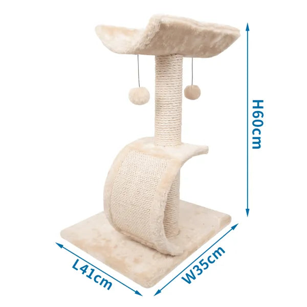 Arbre à chat avec plateforme arrondie