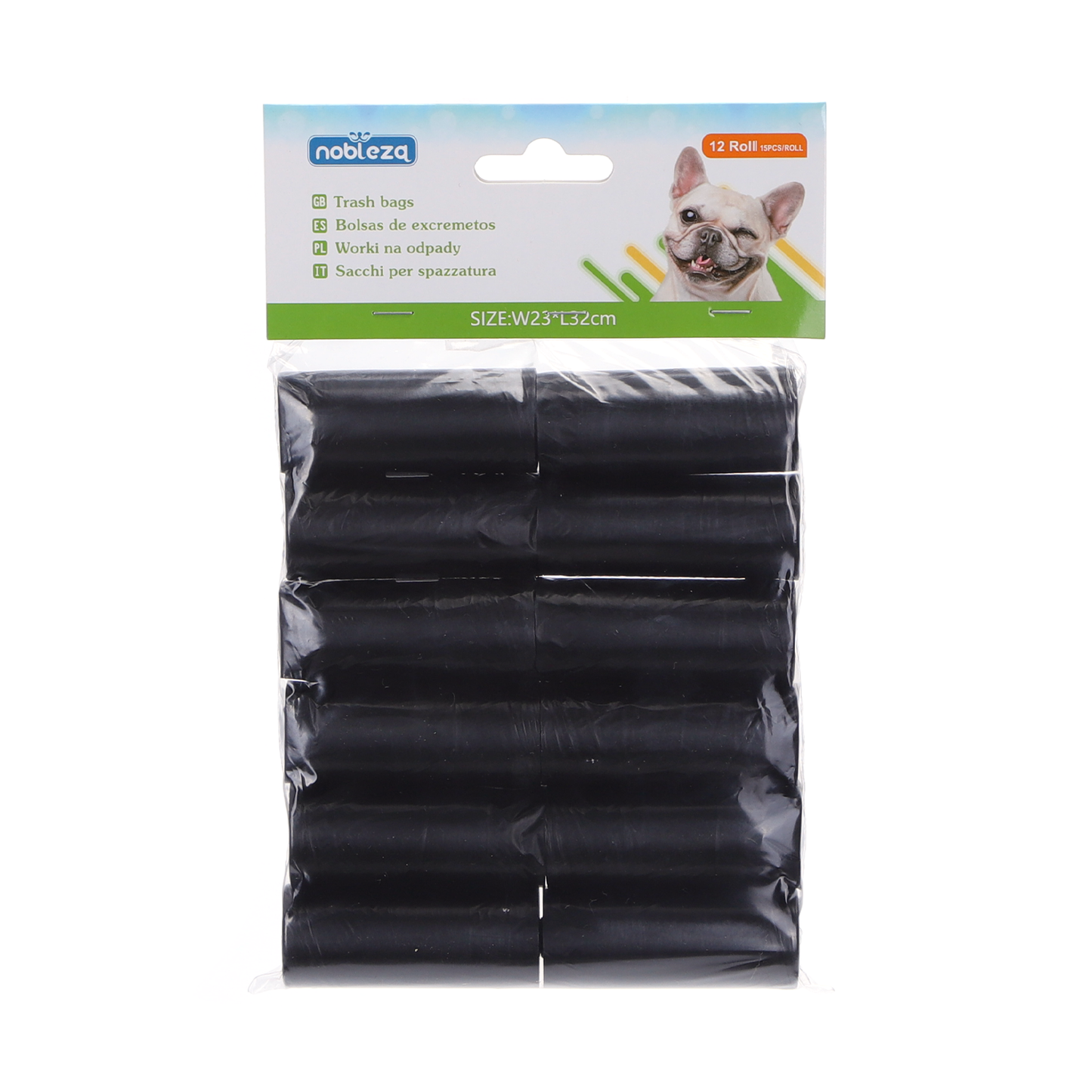 Pack de 12 rouleaux de sacs à déjection