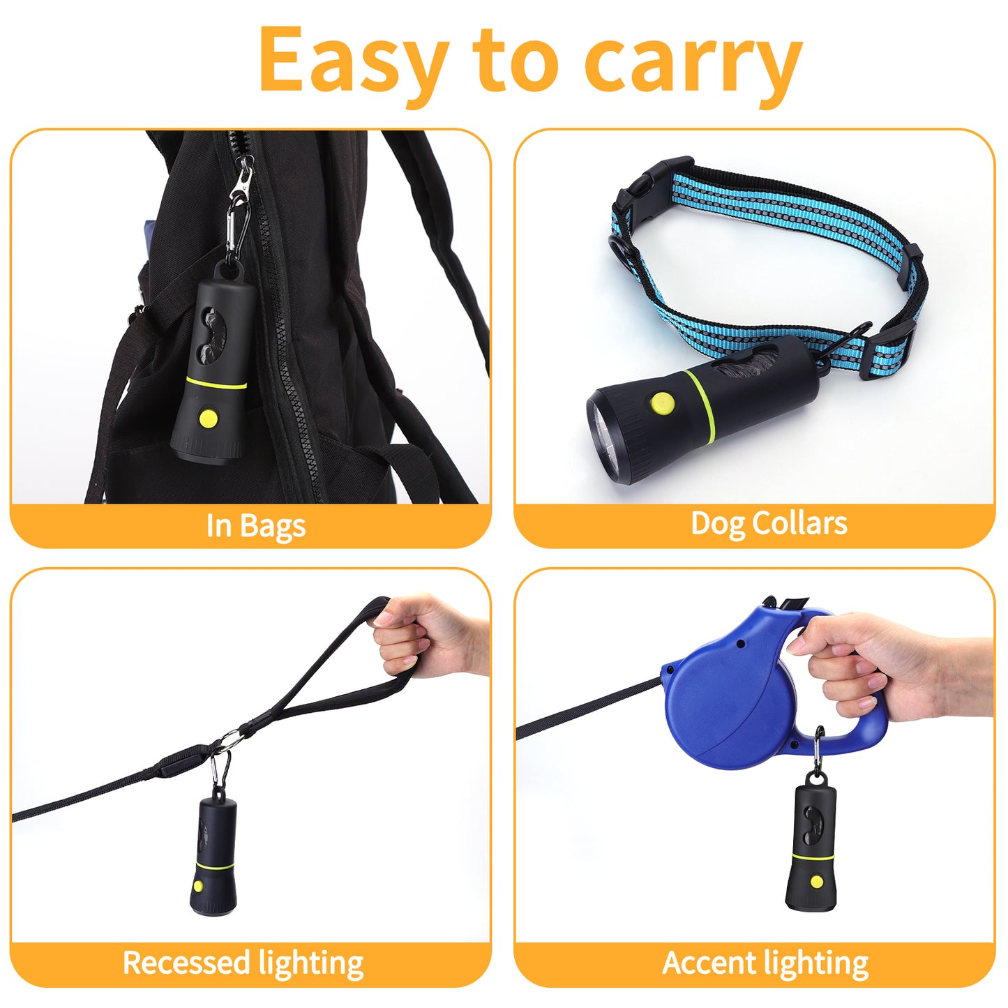 Distributeur de sac avec lampe torche