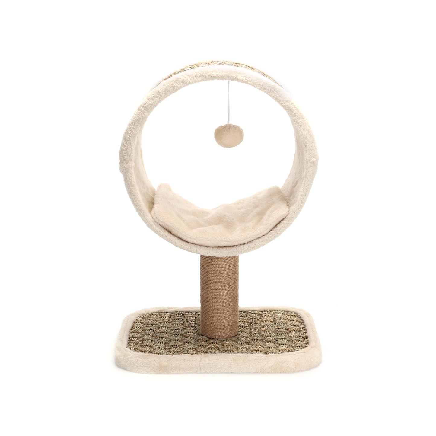 Arbre à chat rond et tissé