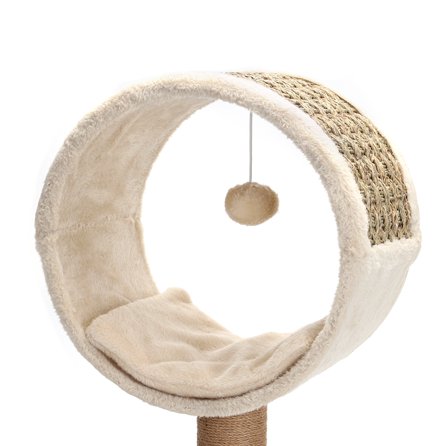 Arbre à chat rond et tissé