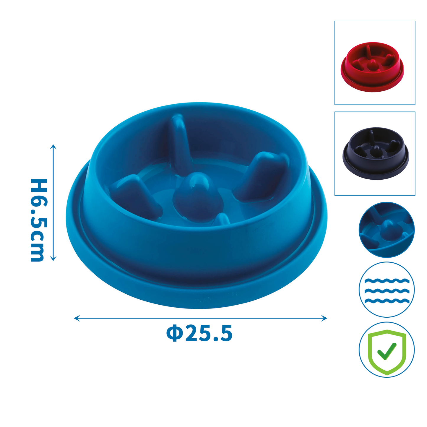 Anti-slip slow feeding bowl