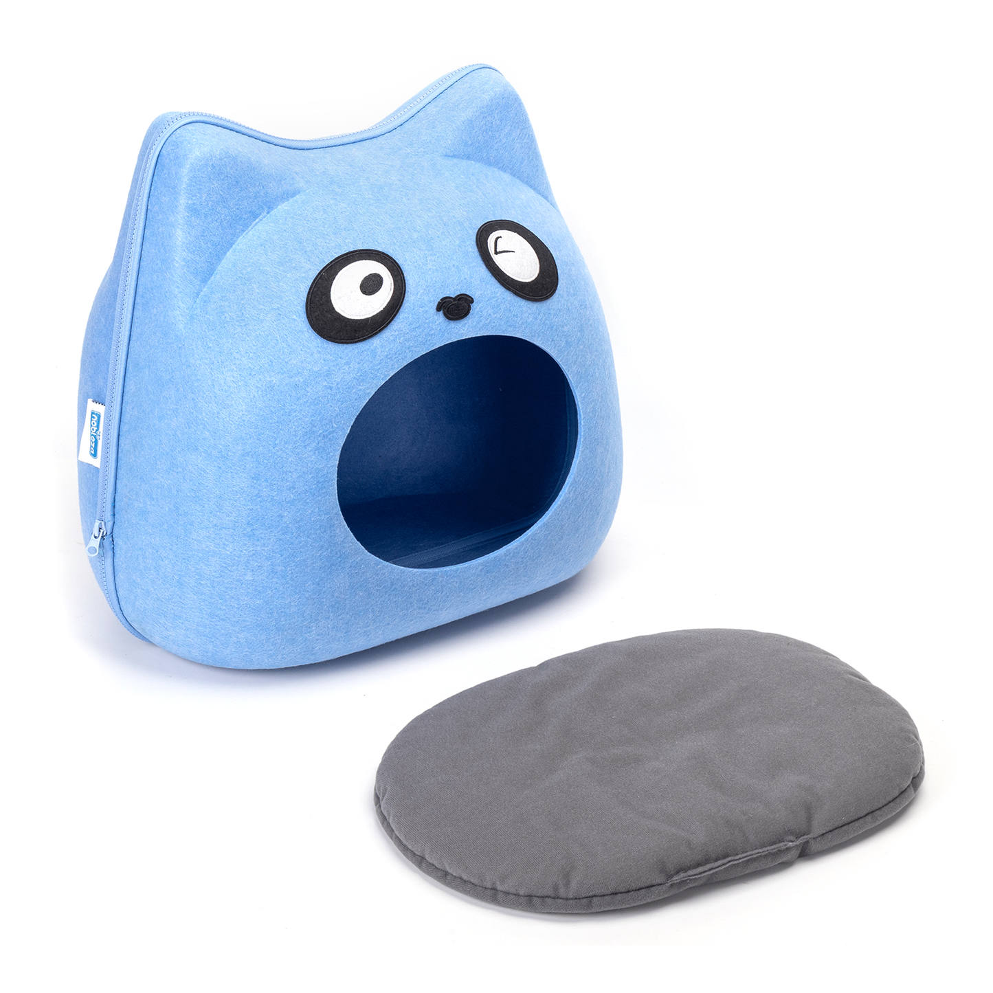 Maison tête de chat bleu
