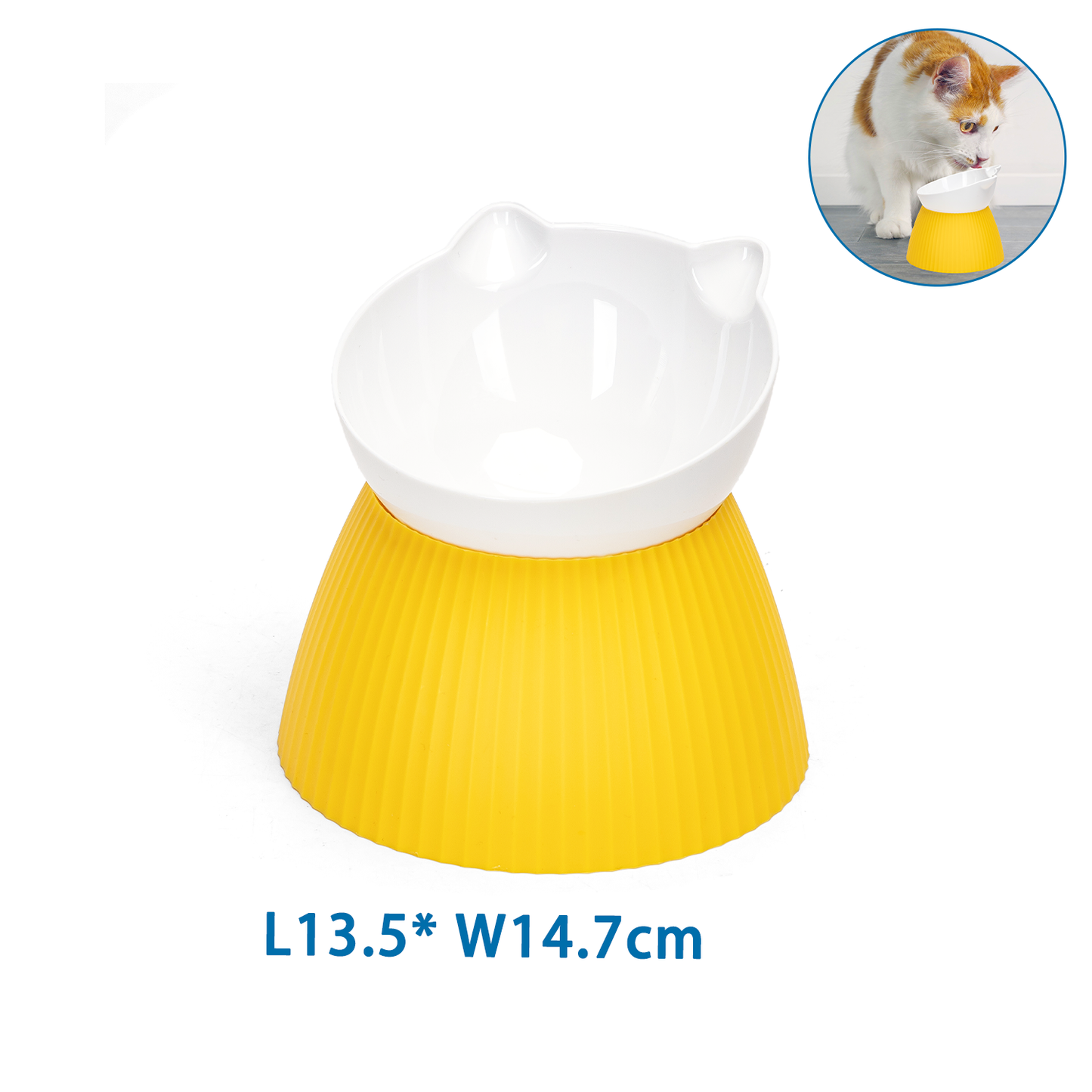 Cat-Shaped Raised Bowl