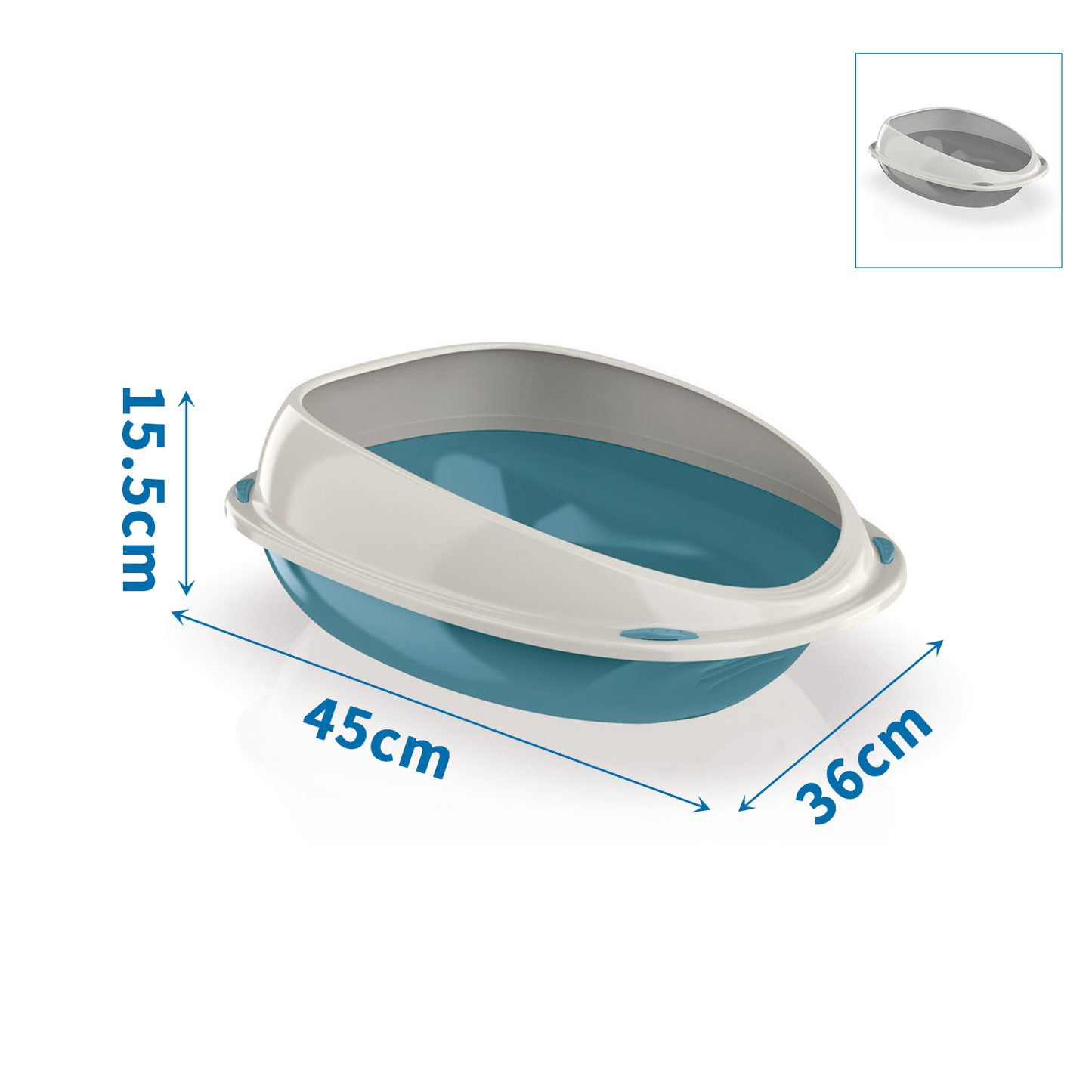Bac à litière semi-fermé