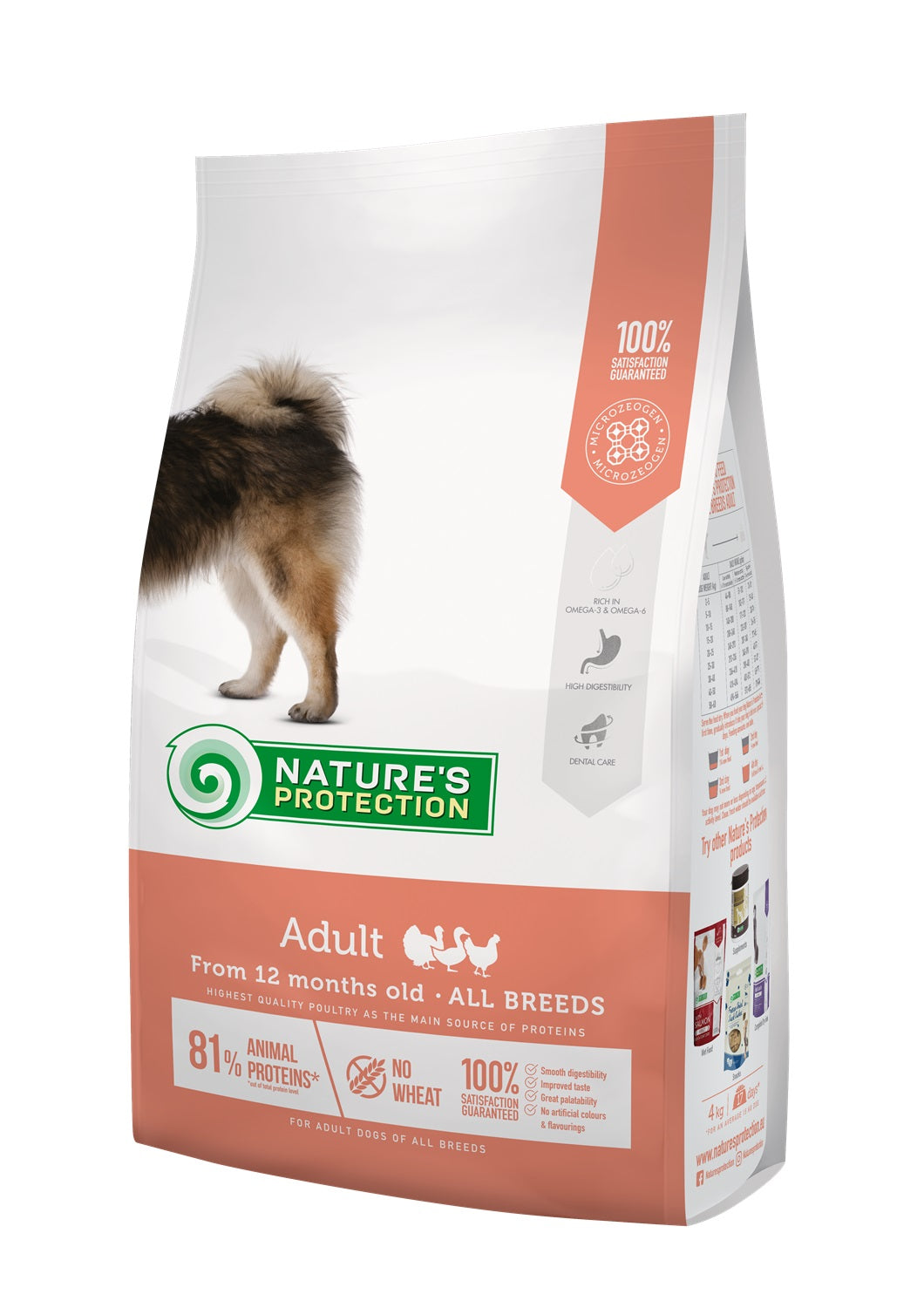 Croquettes Poulet pour Chien Adulte Nature's Protection – Aliment Complet pour Chien de Taille Moyenne (12kg)