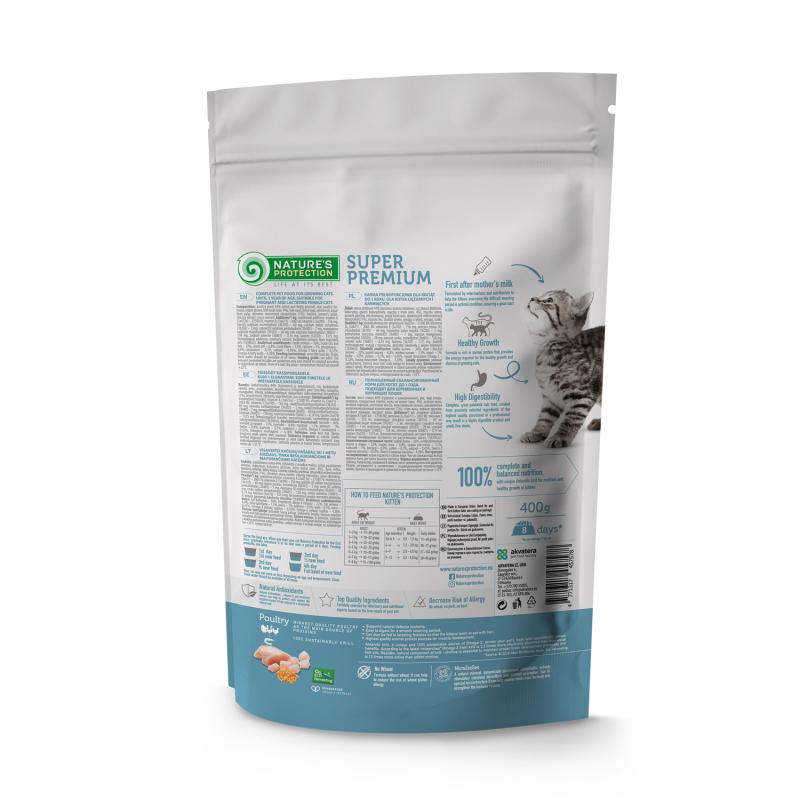 Croquettes pour Chatons Nature's Protection – Aliment Complet et Nutritionnellement Équilibré (400g)