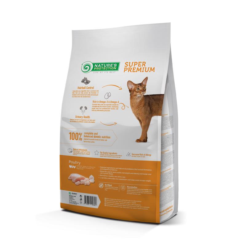 Croquettes Chat Adulte au Poulet Nature's Protection - Alimentation équilibrée pour chats d'intérieur (400g)
